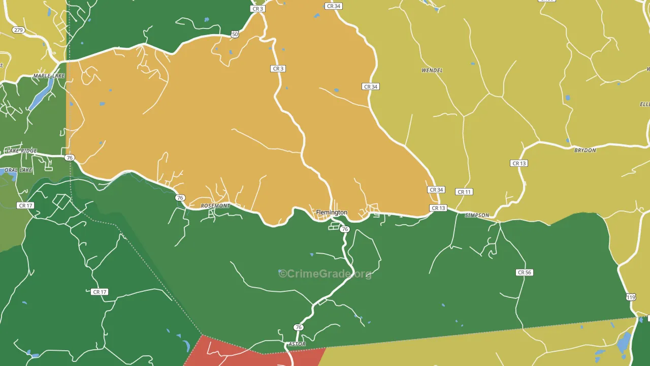 26347, WV Map of Theft Rates