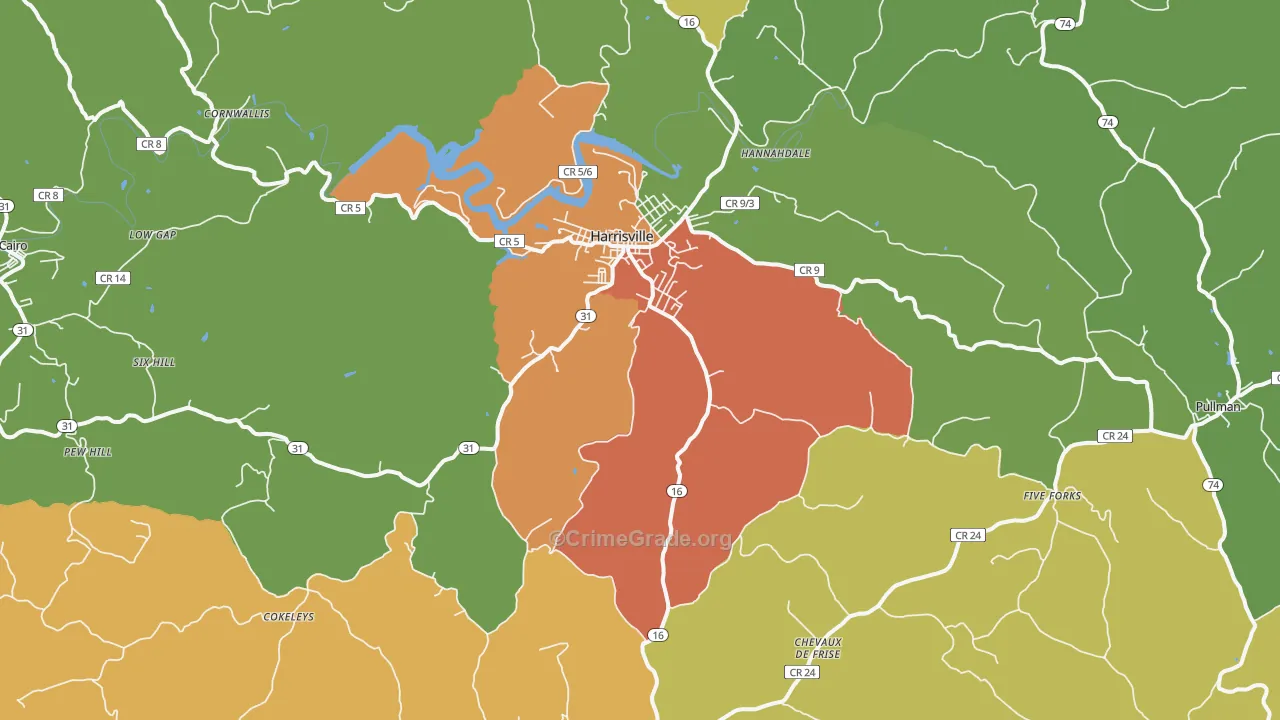 26362, WV Map of Theft Rates