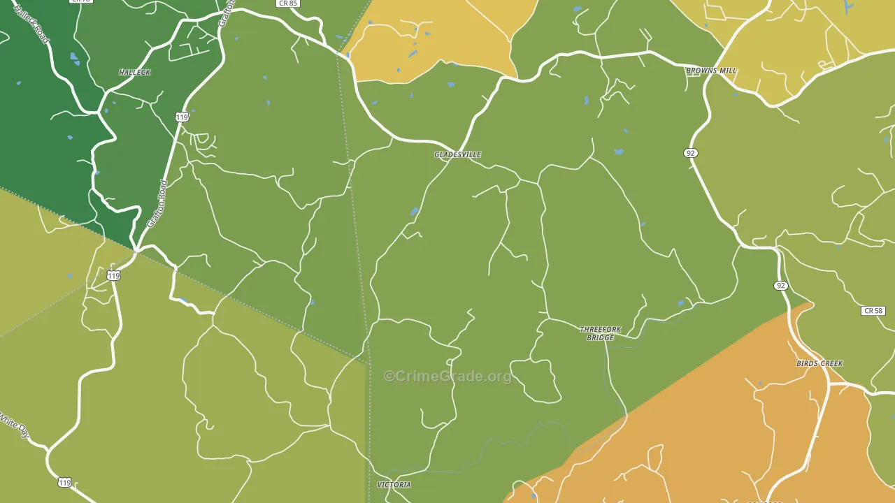 26374, WV Map of Theft Rates