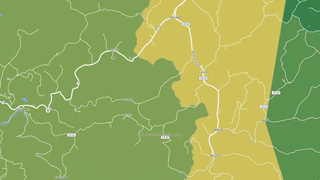 26376, WV Map of Theft Rates