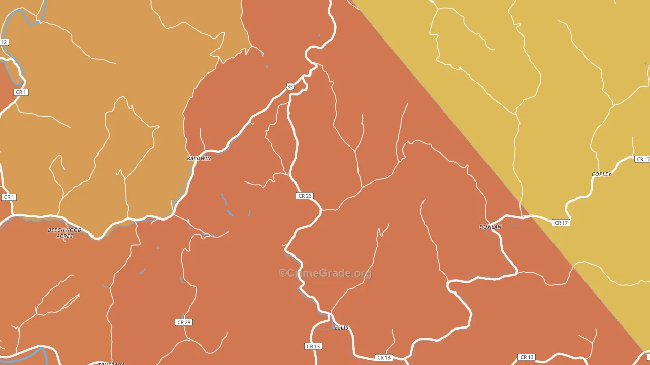 26384, WV Map of Theft Rates