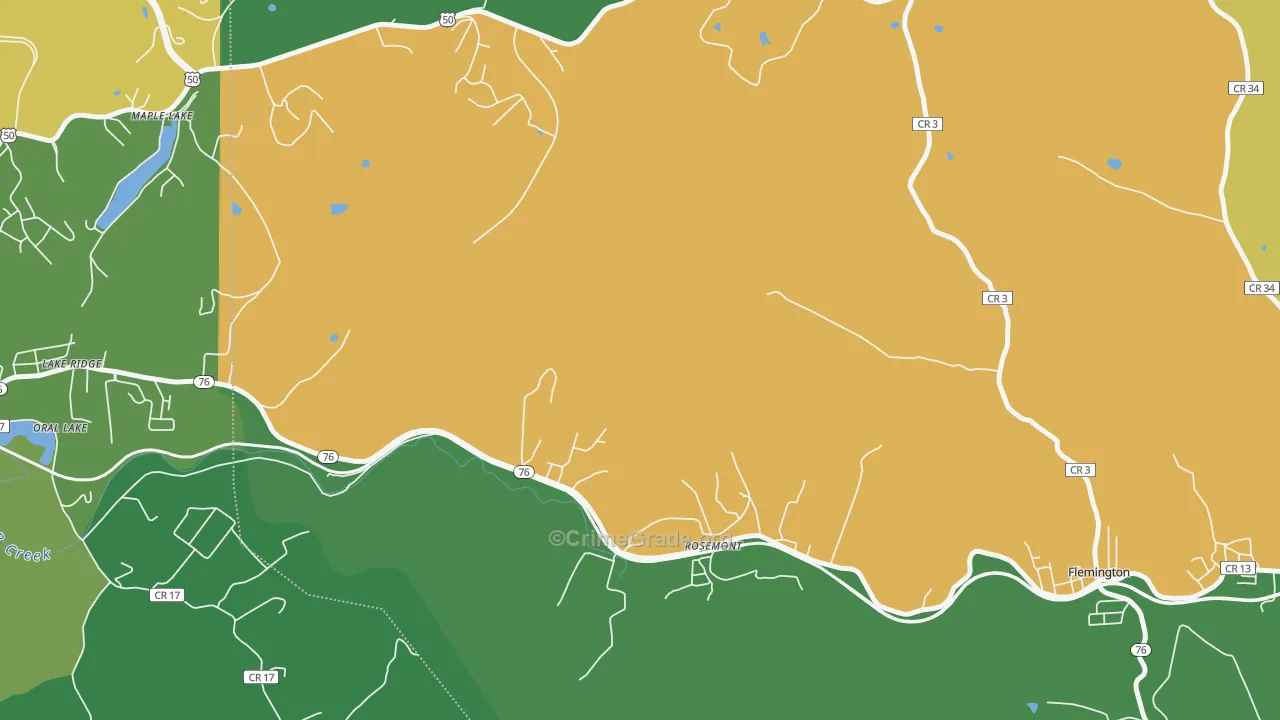 26424, WV Map of Theft Rates