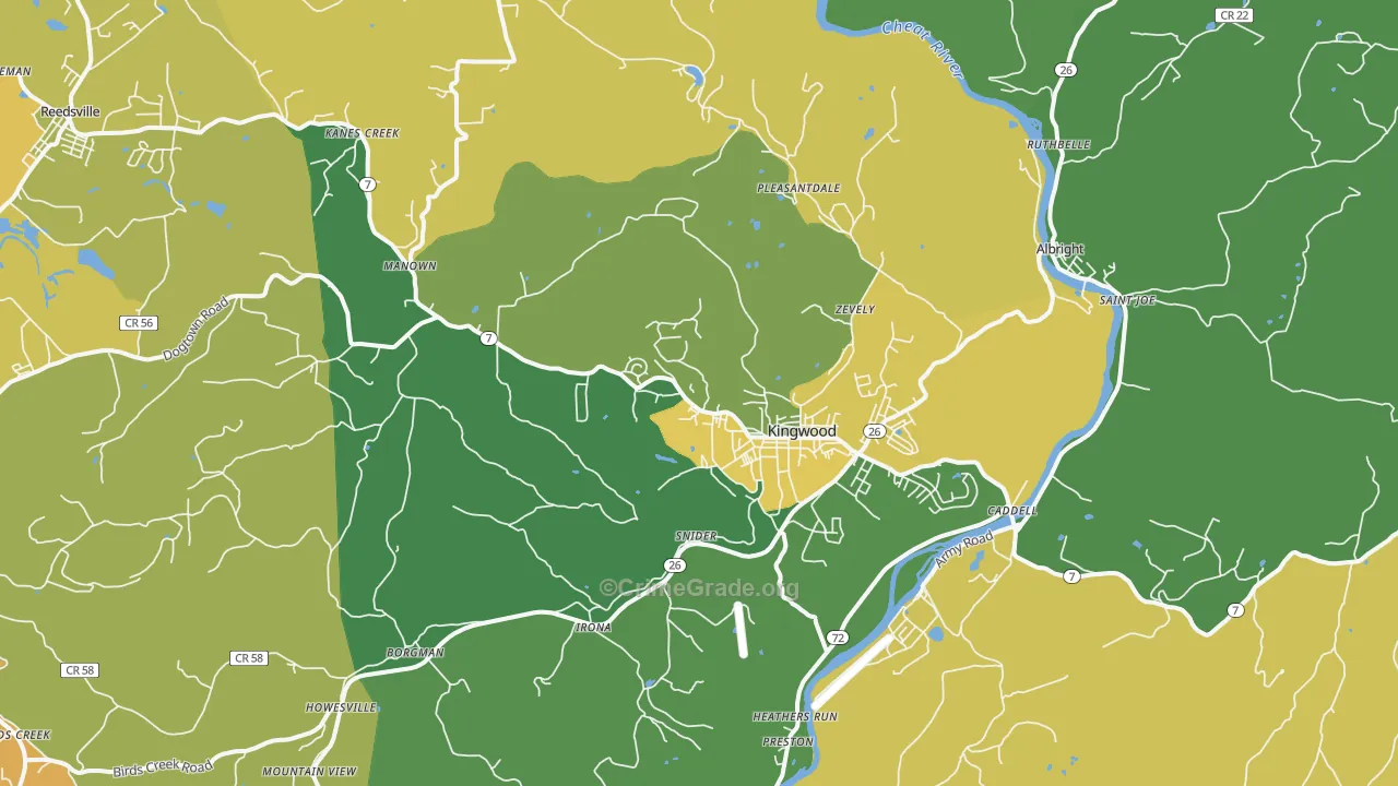 26537, WV Map of Theft Rates