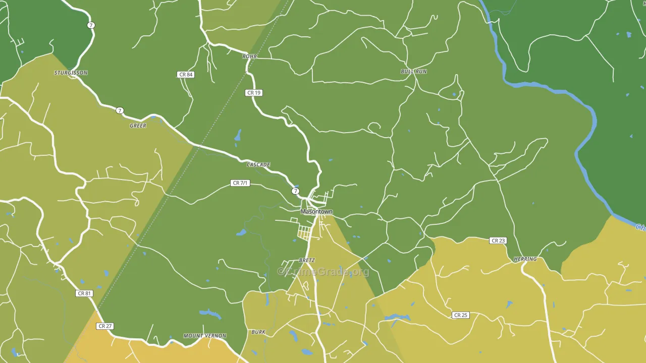 26542, WV Map of Theft Rates