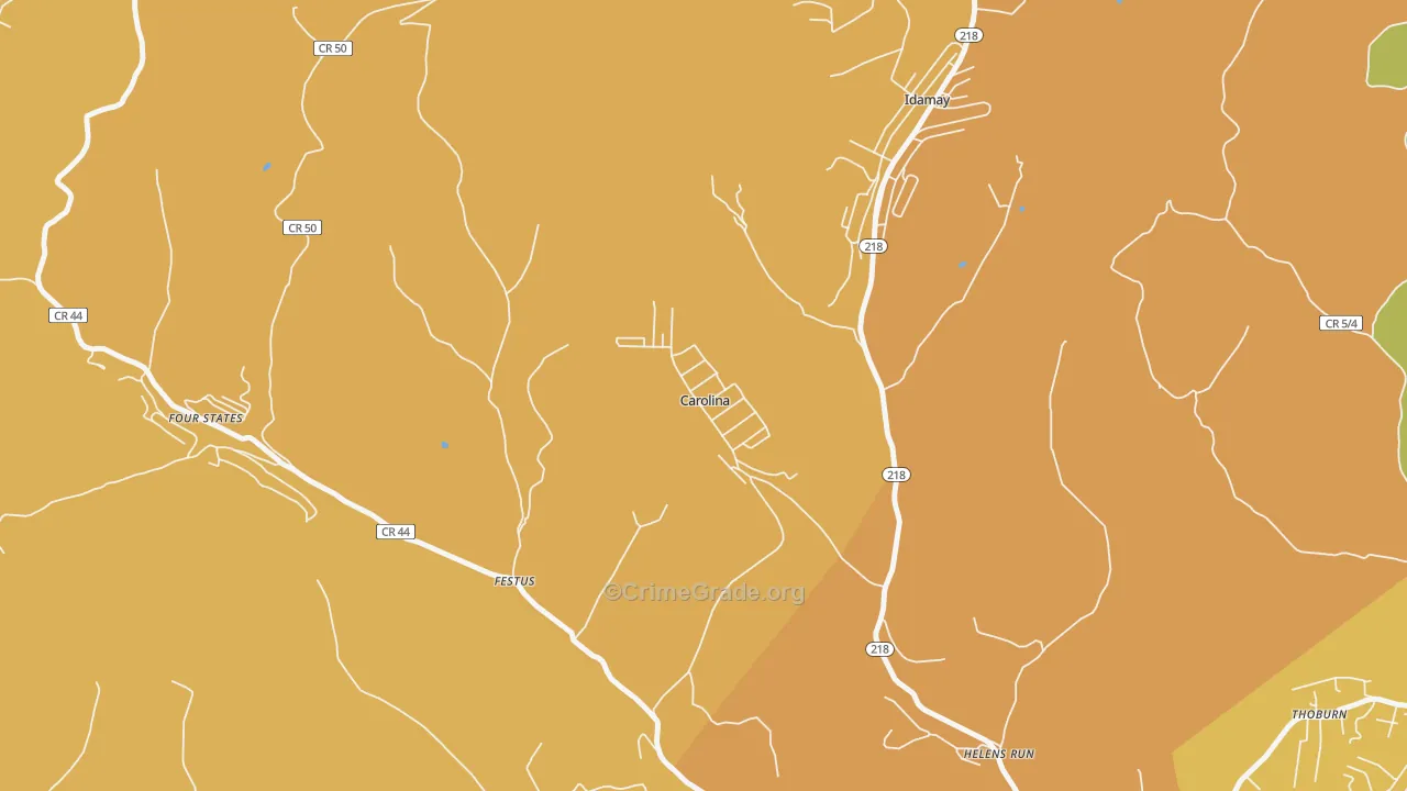 26563, WV Map of Theft Rates