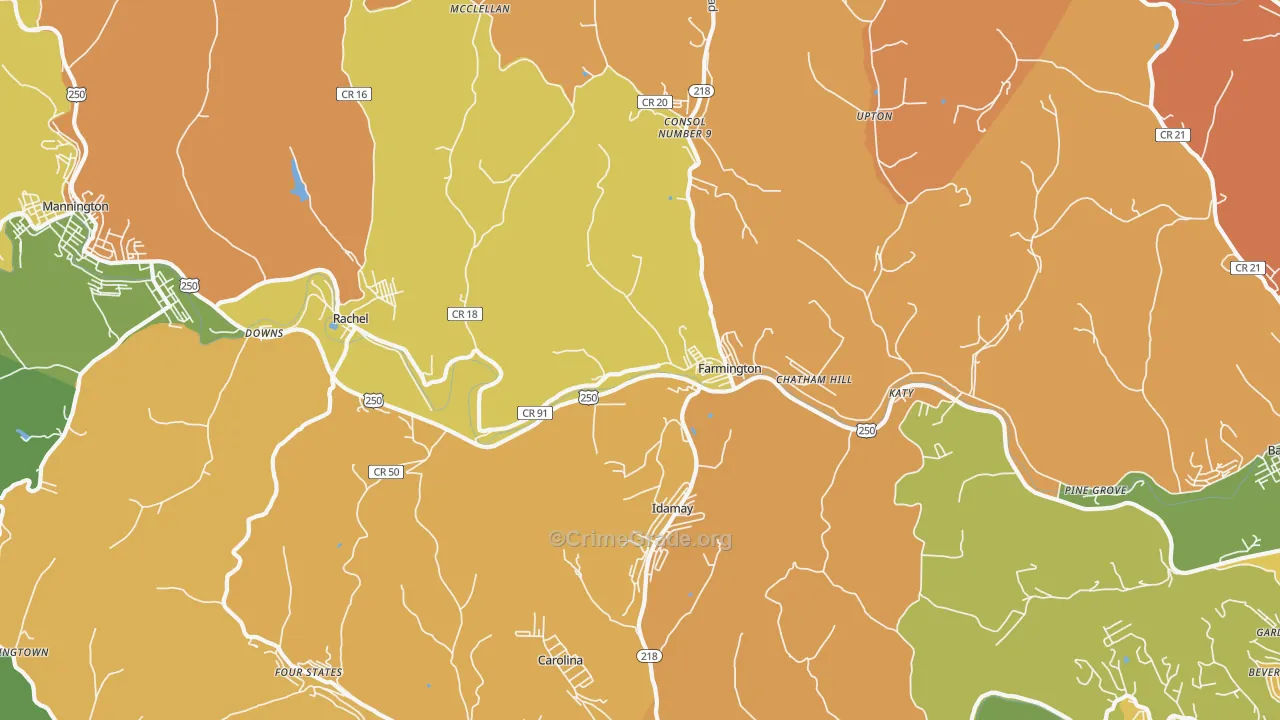 26571, WV Map of Theft Rates