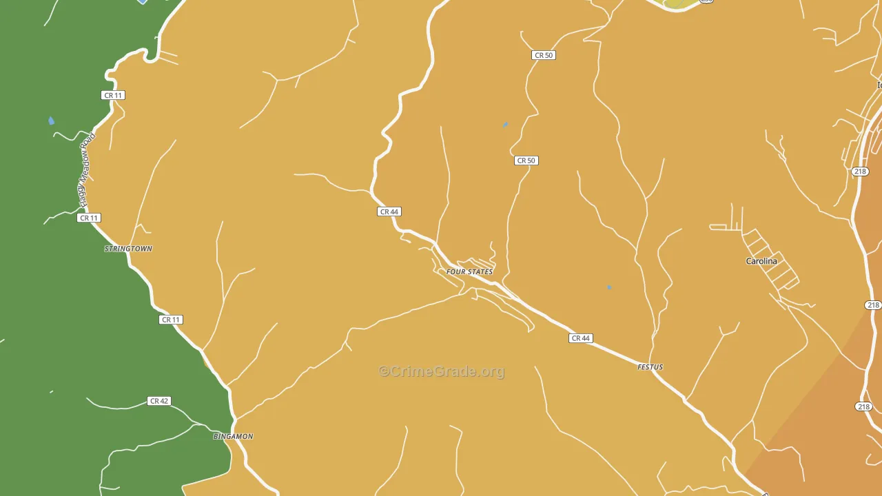 26572, WV Map of Theft Rates