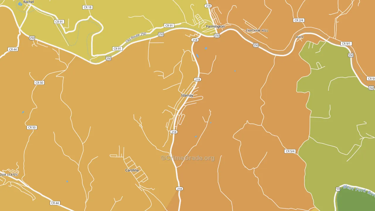 26576, WV Map of Theft Rates