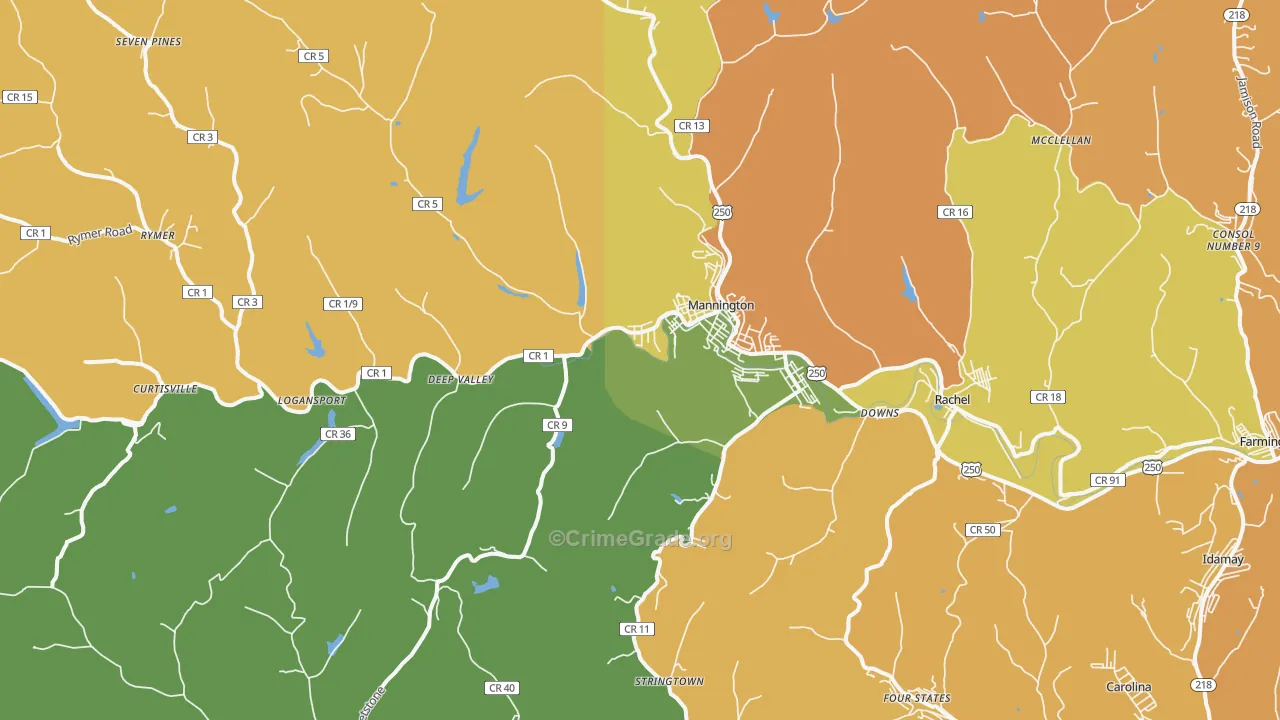 26582, WV Map of Theft Rates