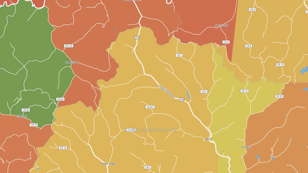 26585, WV Map of Theft Rates