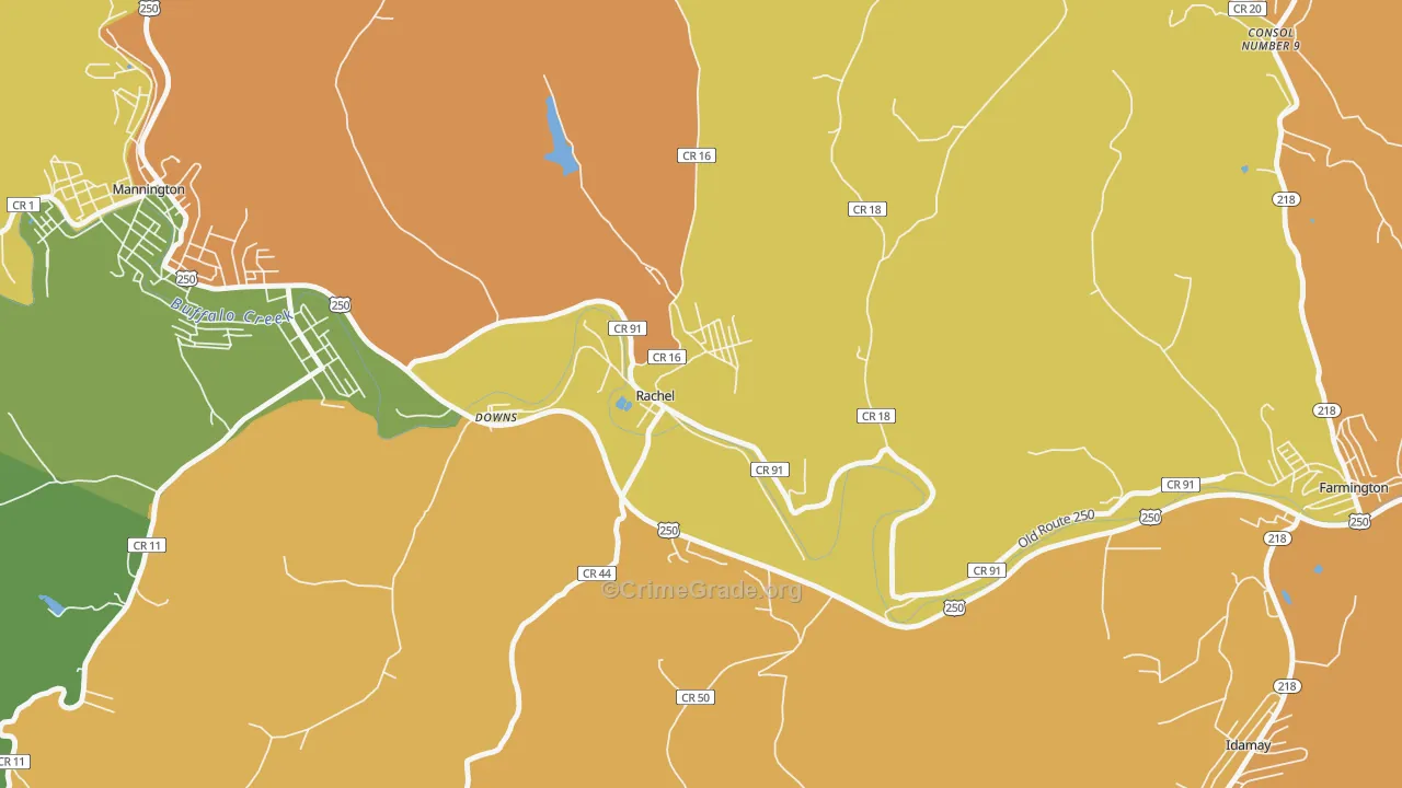 26587, WV Map of Theft Rates