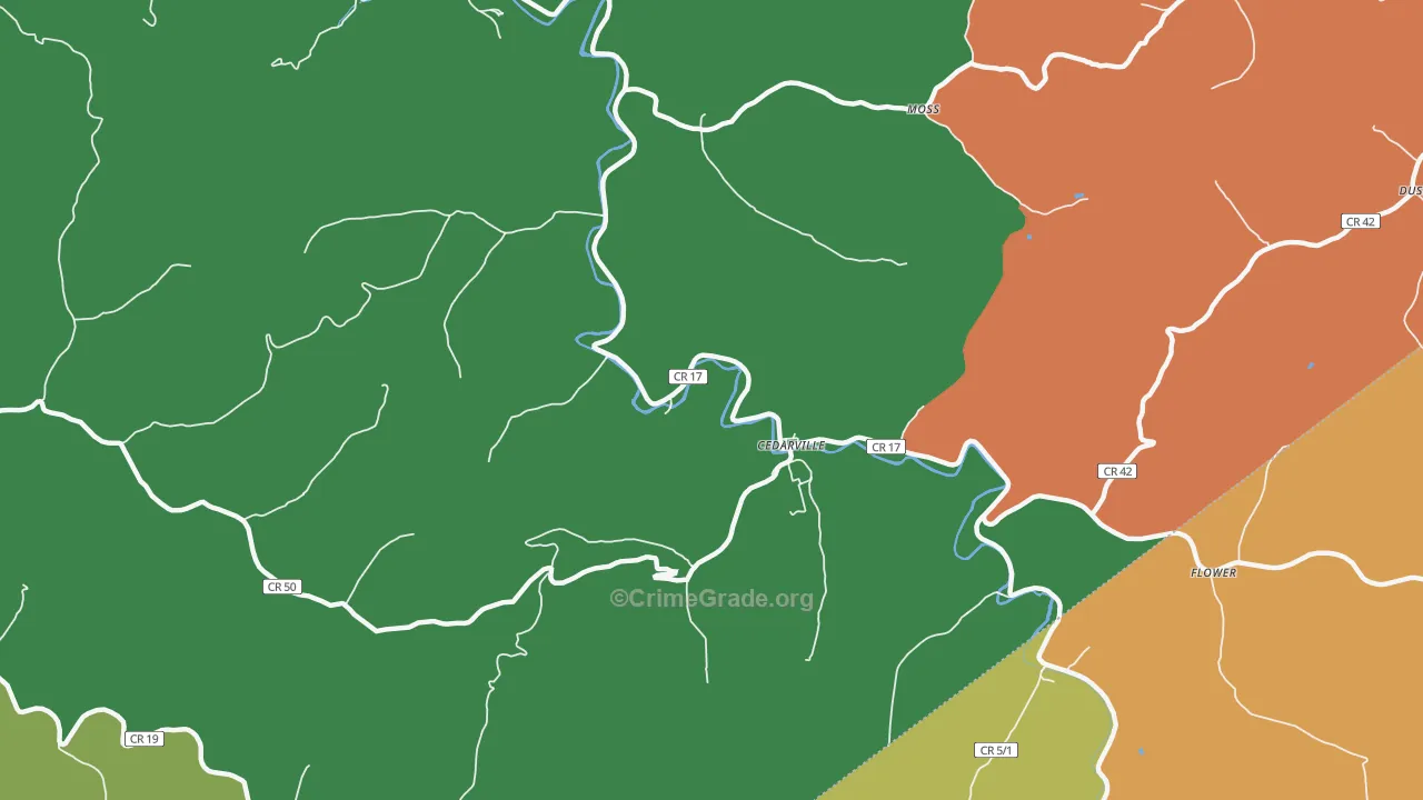 26611, WV Map of Theft Rates
