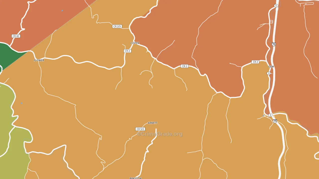 26615, WV Map of Theft Rates