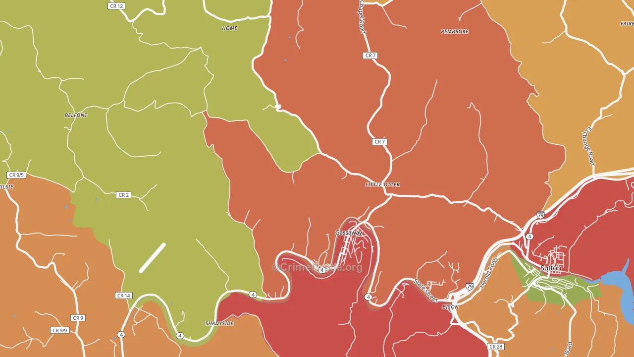 26624, WV Map of Theft Rates