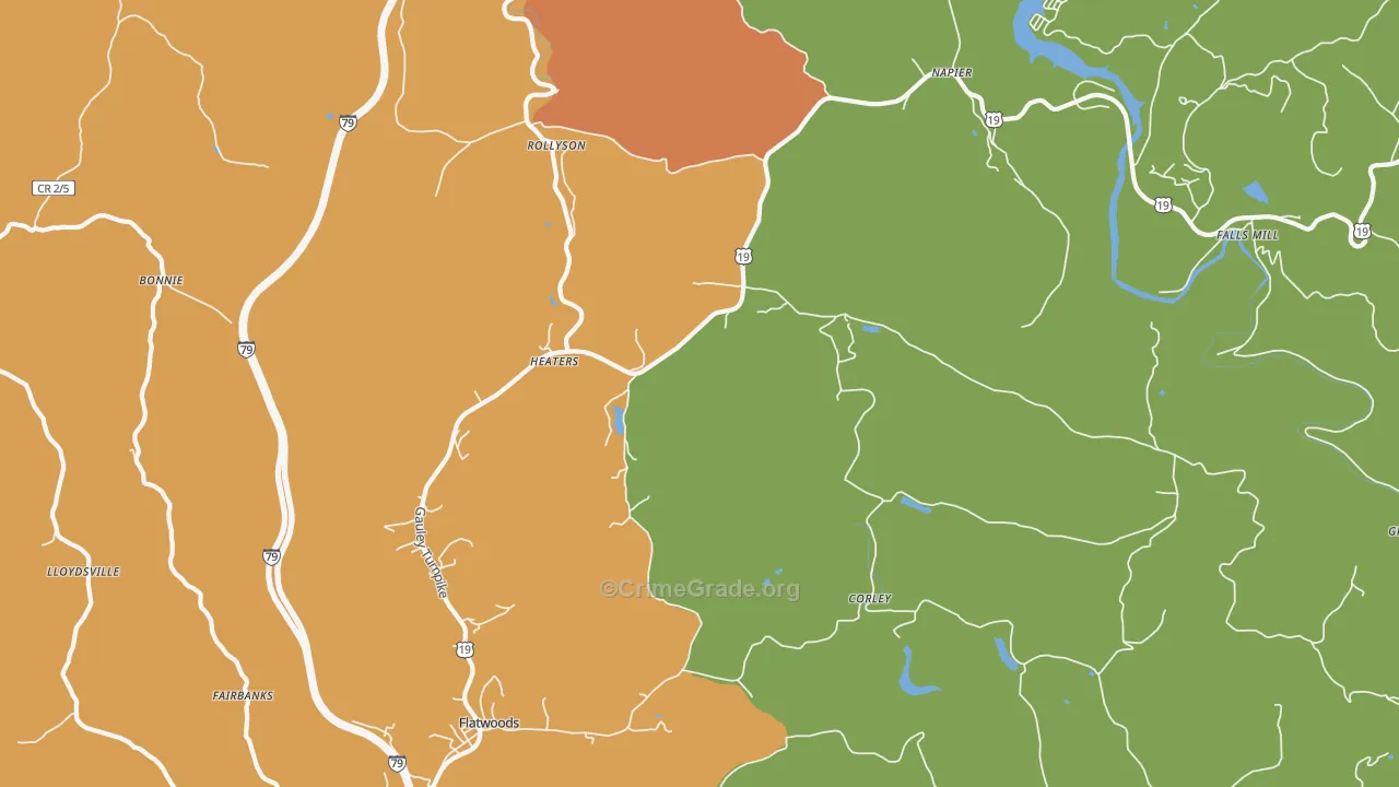 26627, WV Map of Theft Rates