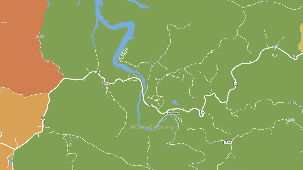 26631, WV Map of Theft Rates