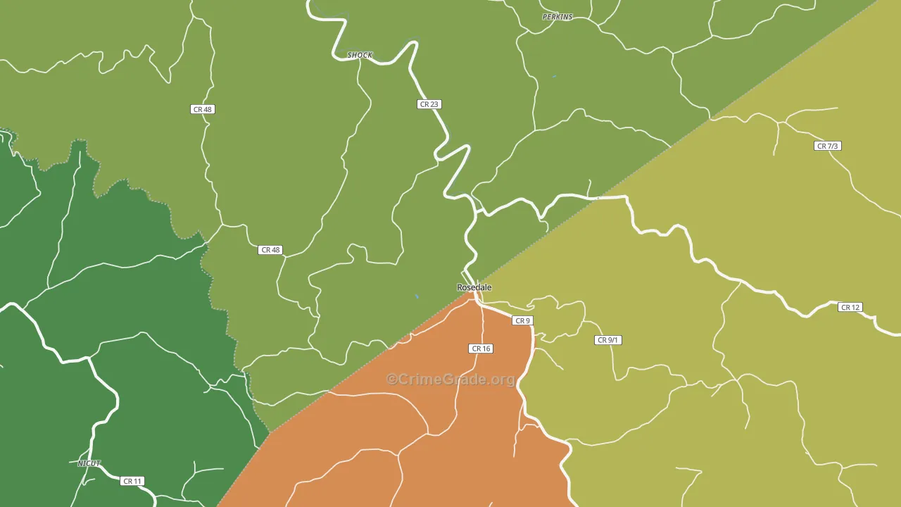 26636, WV Map of Theft Rates