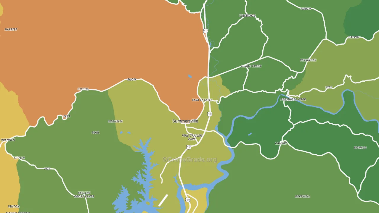 26651, WV Map of Theft Rates