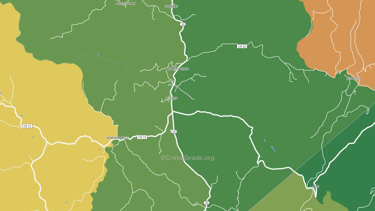 26676, WV Map of Theft Rates