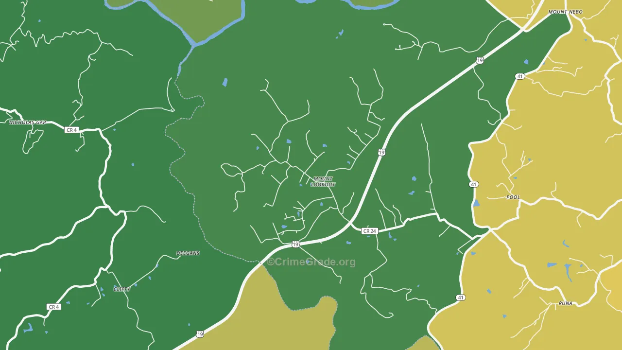 26678, WV Map of Theft Rates