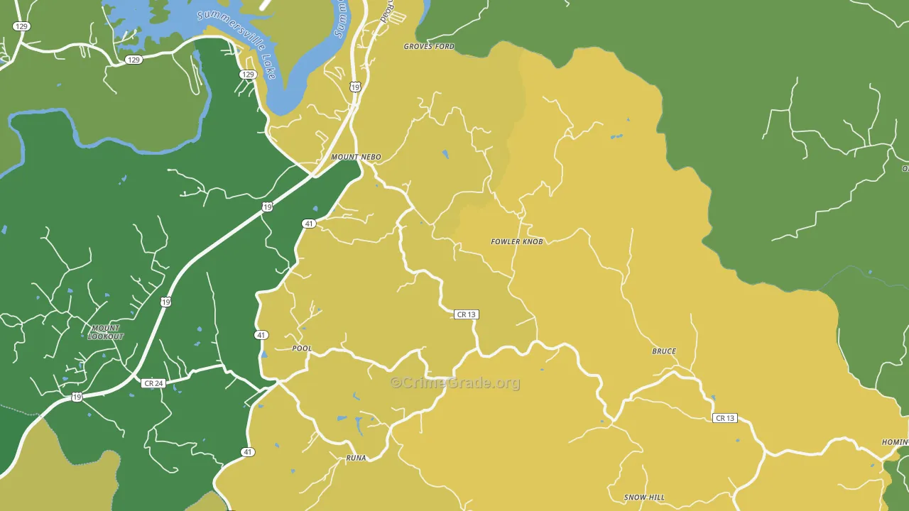 26679, WV Map of Theft Rates