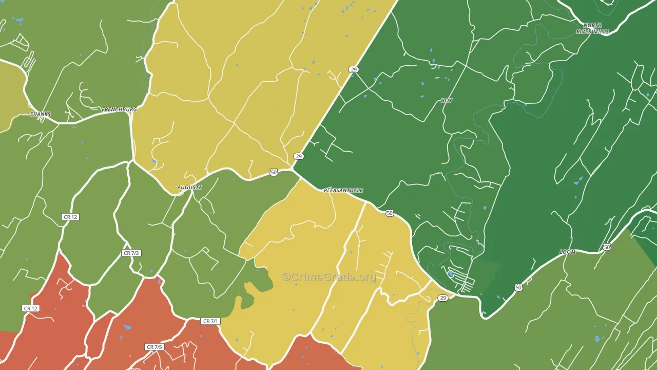 26704, WV Map of Theft Rates
