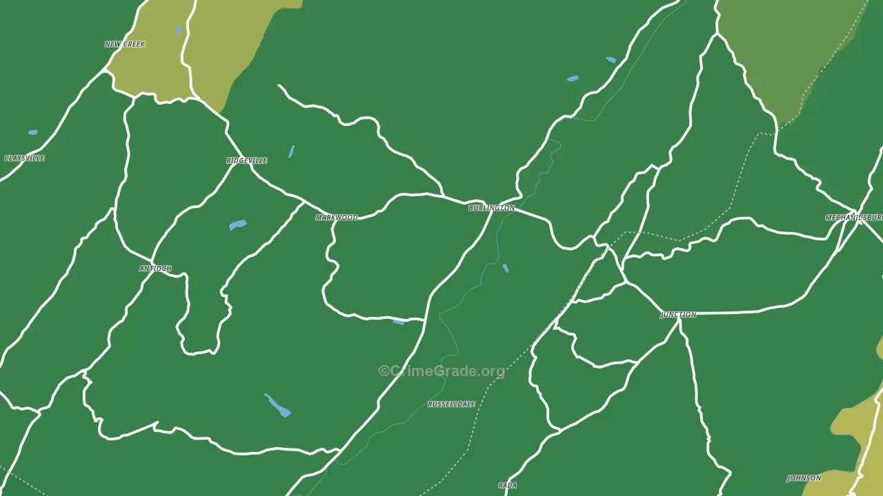 26710, WV Map of Theft Rates