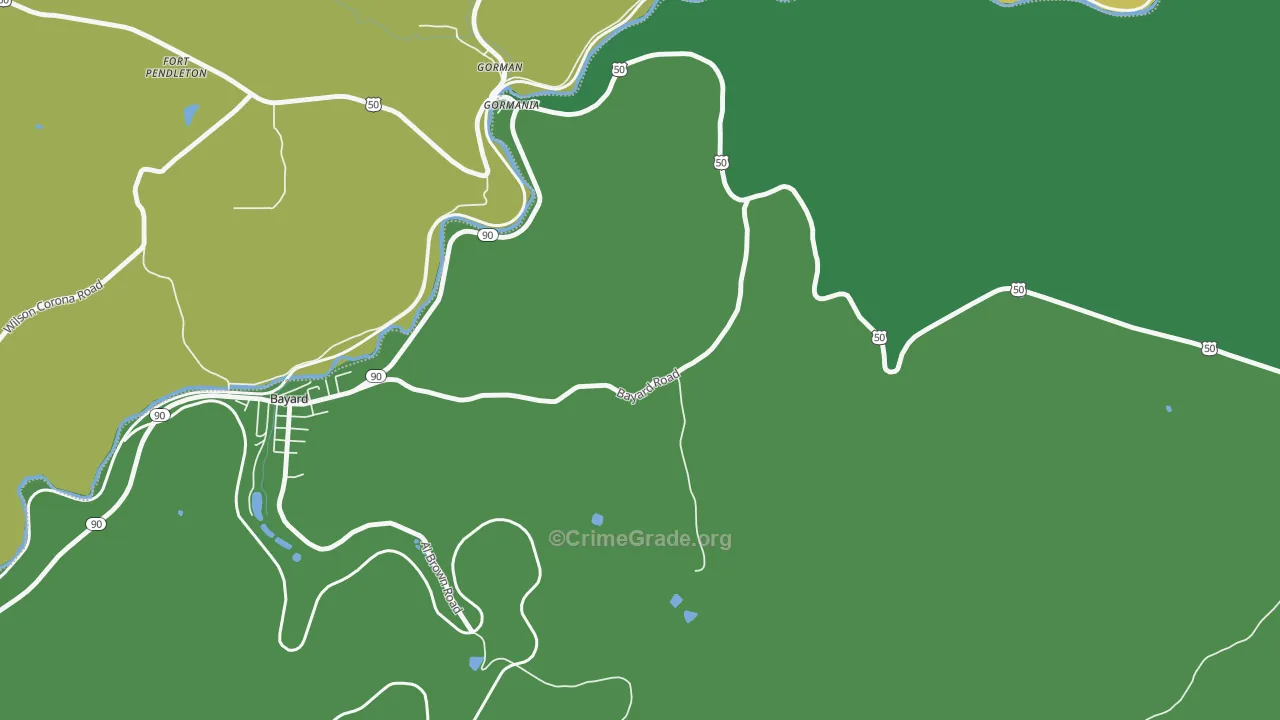 26720, WV Map of Theft Rates