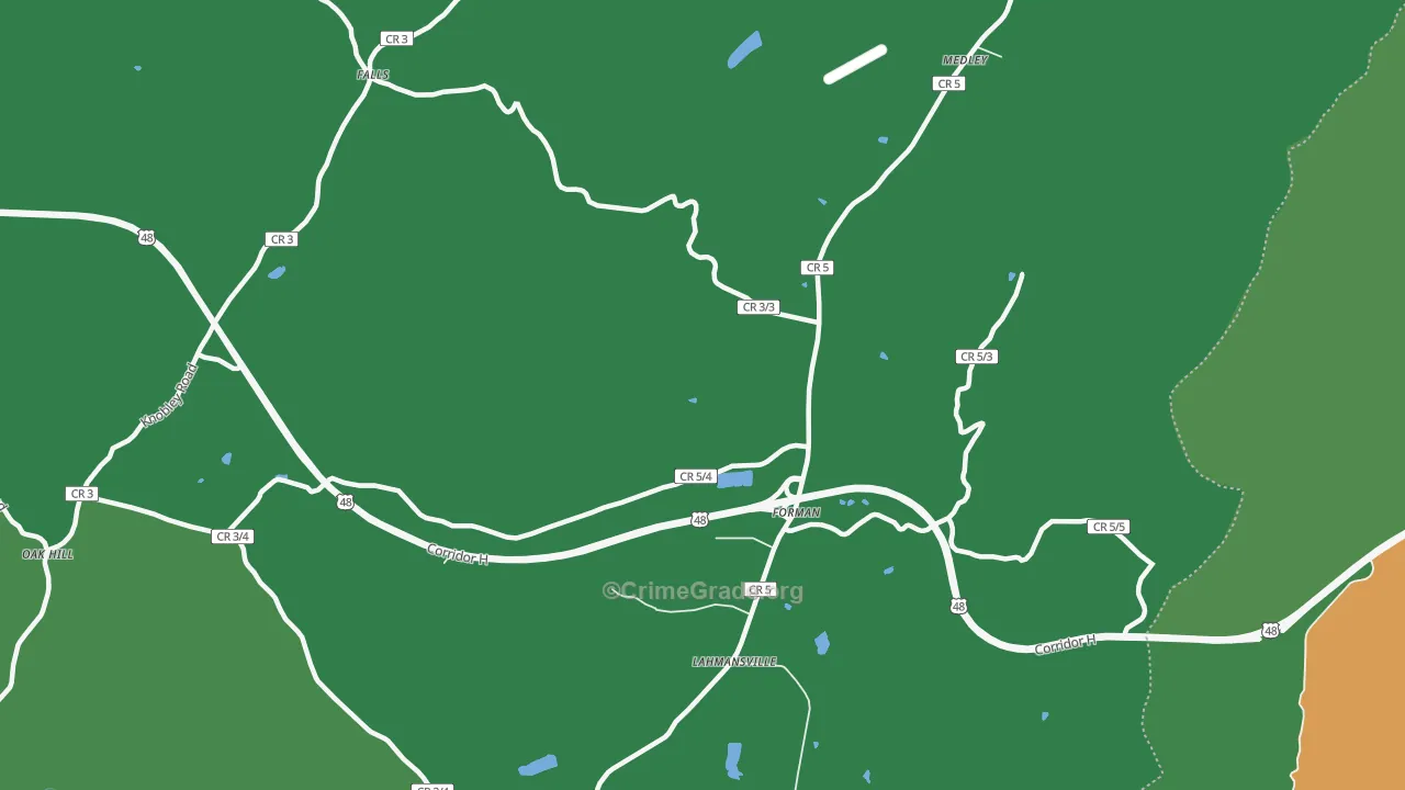 26731, WV Map of Theft Rates