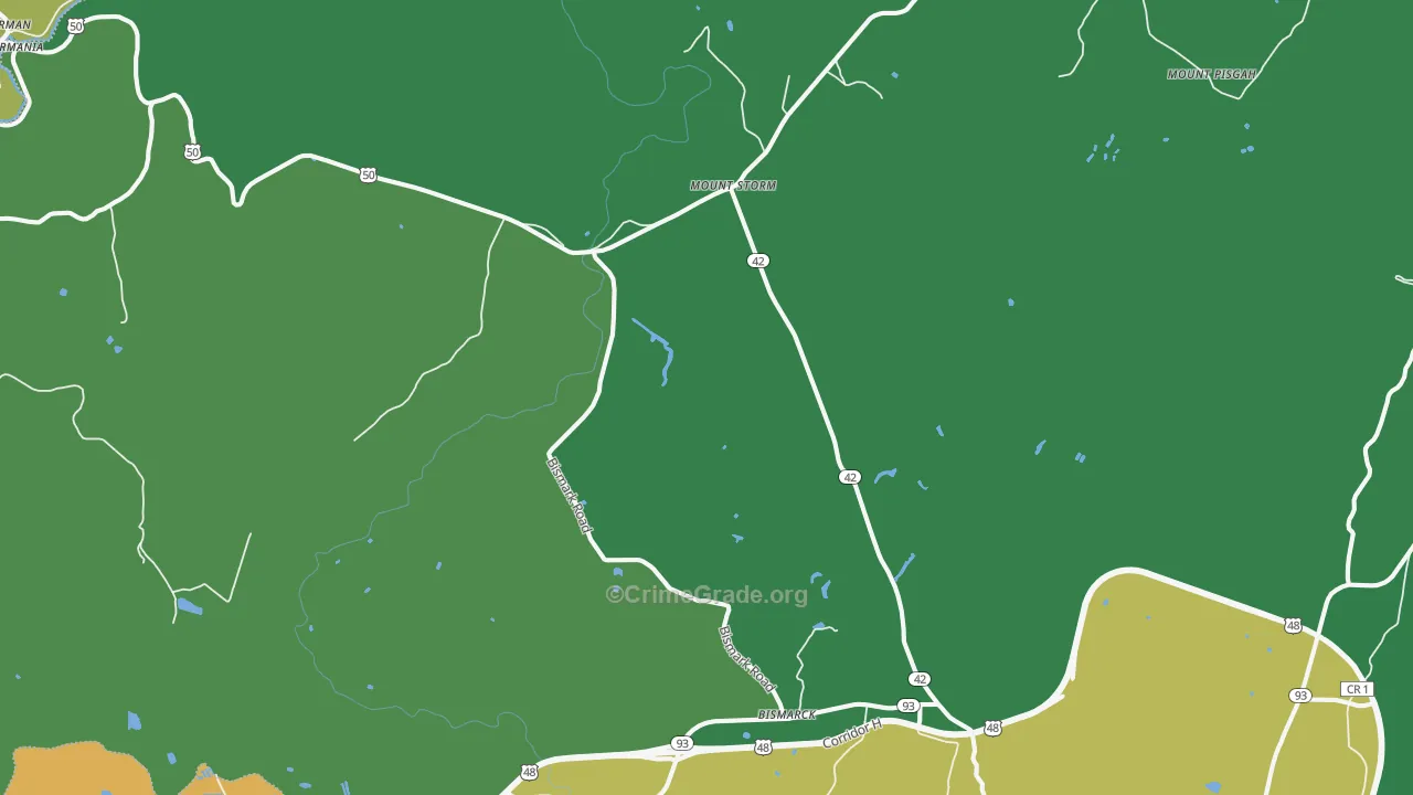 26739, WV Map of Theft Rates