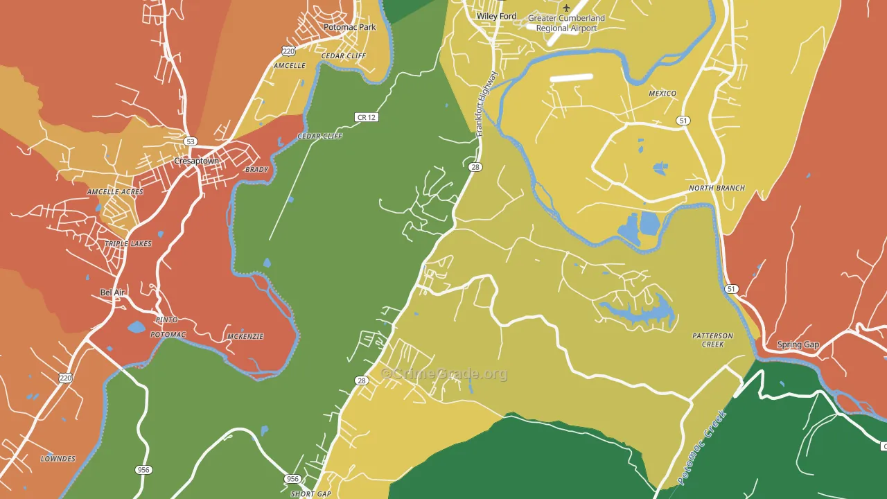 26753, WV Map of Theft Rates