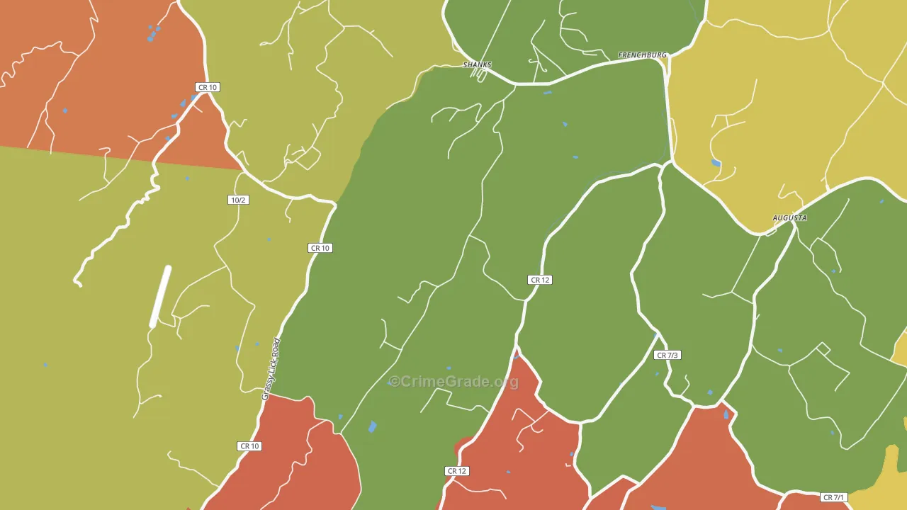 26761, WV Map of Theft Rates