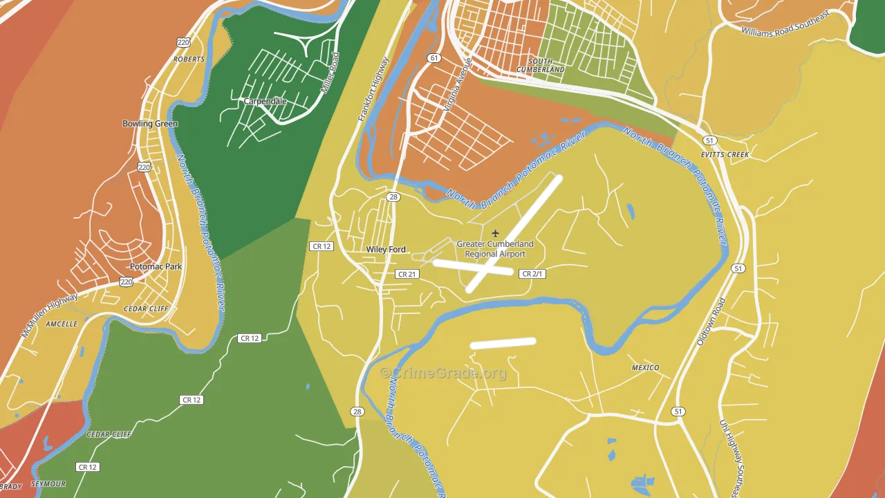 26767, WV Map of Theft Rates