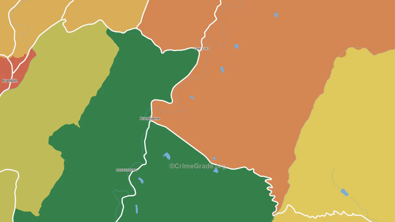 26802, WV Map of Theft Rates