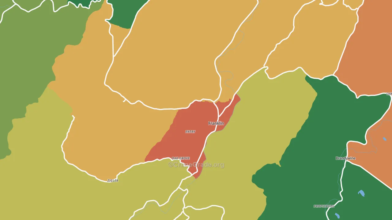 26807, WV Map of Theft Rates