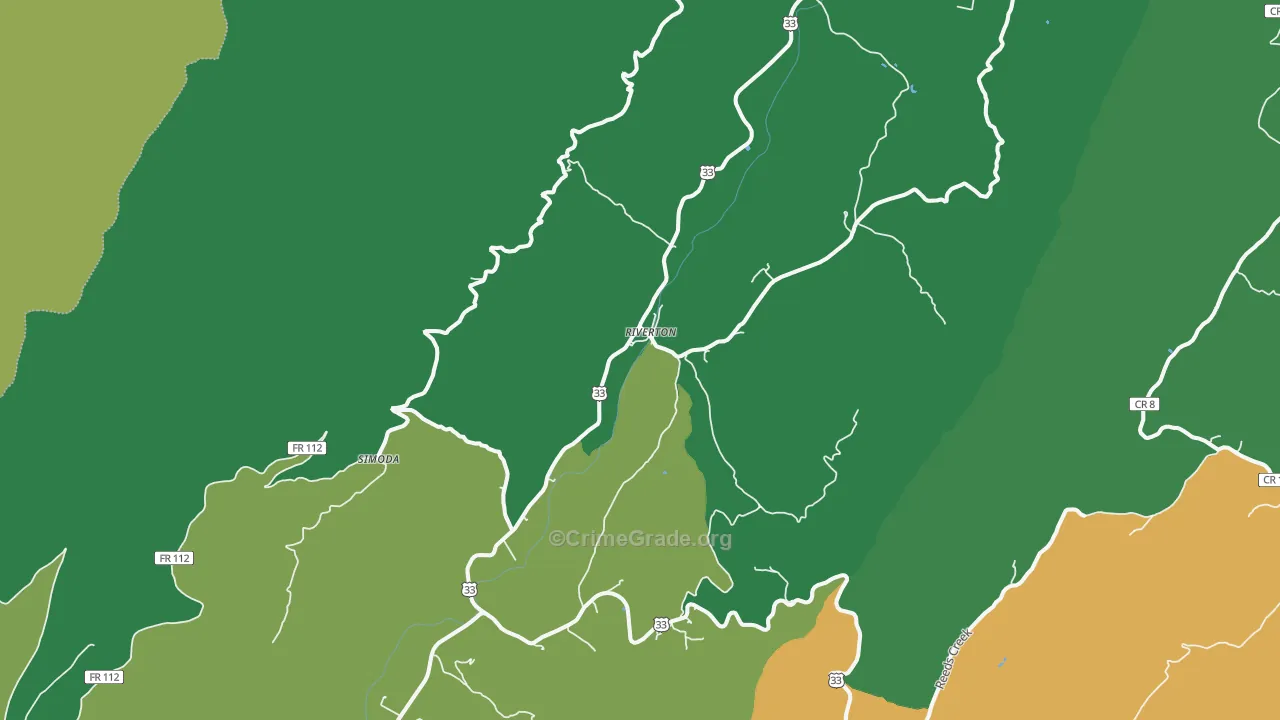 26814, WV Map of Theft Rates