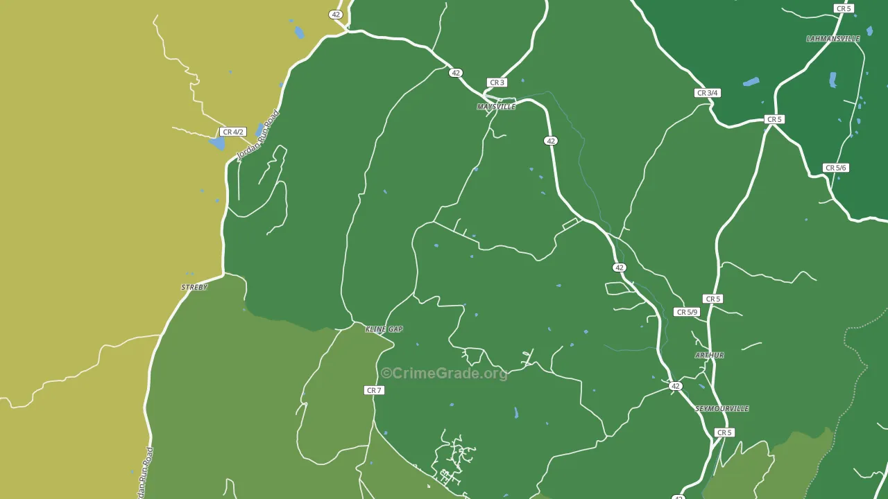 26833, WV Map of Theft Rates