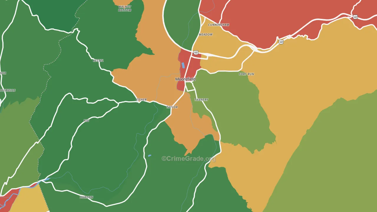 26836, WV Map of Theft Rates