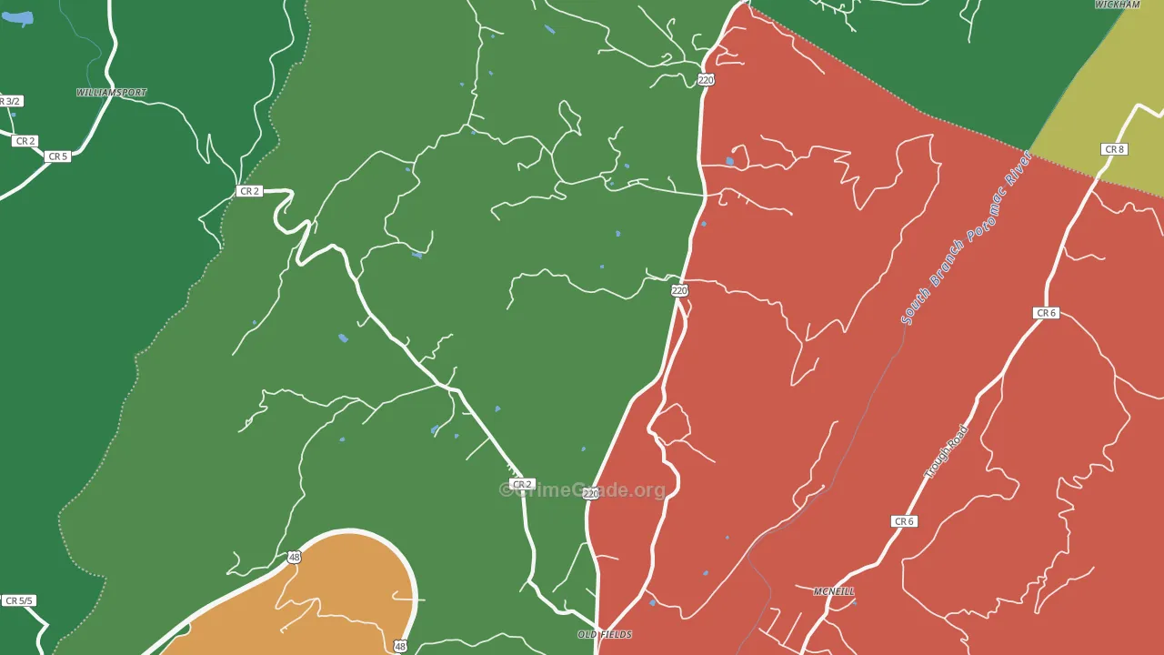 26845, WV Map of Theft Rates