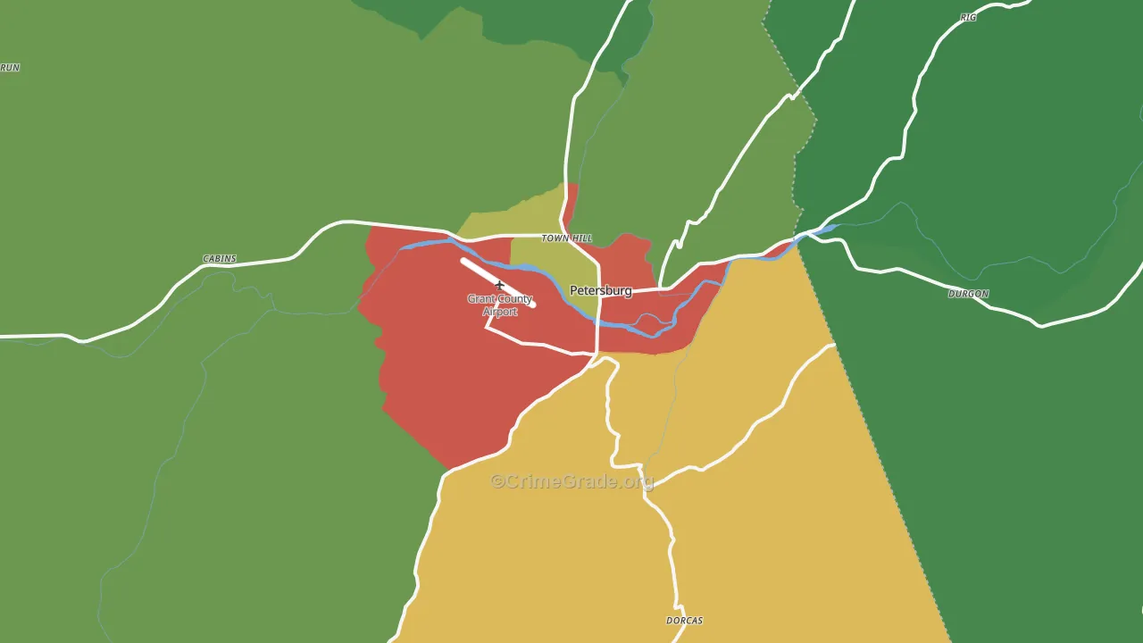 26847, WV Map of Theft Rates
