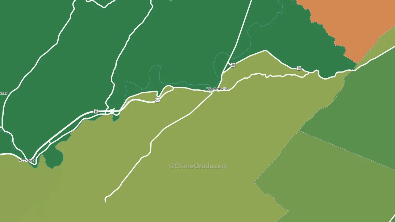 26851, WV Map of Theft Rates