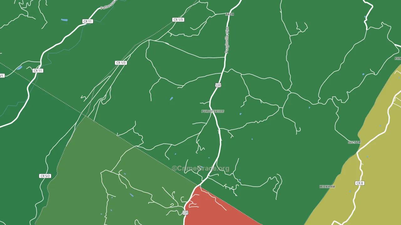 26852, WV Map of Theft Rates