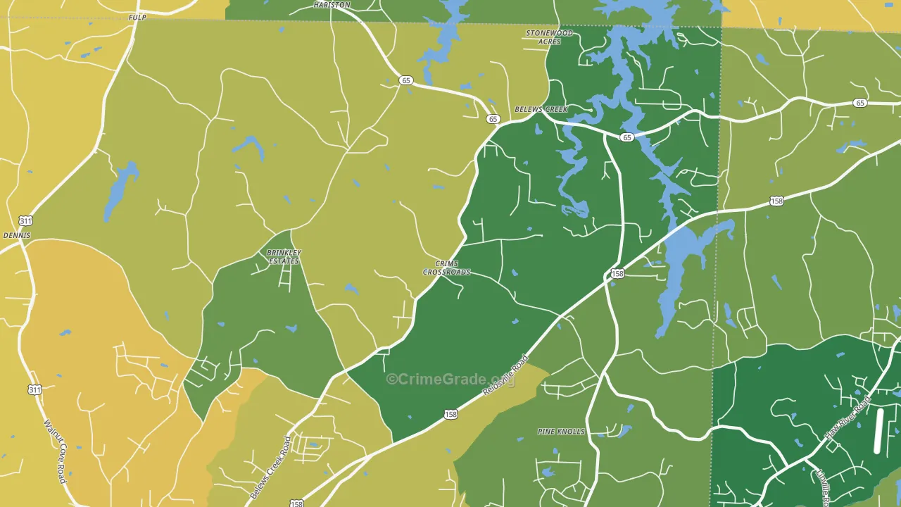 27009, NC Map of Theft Rates