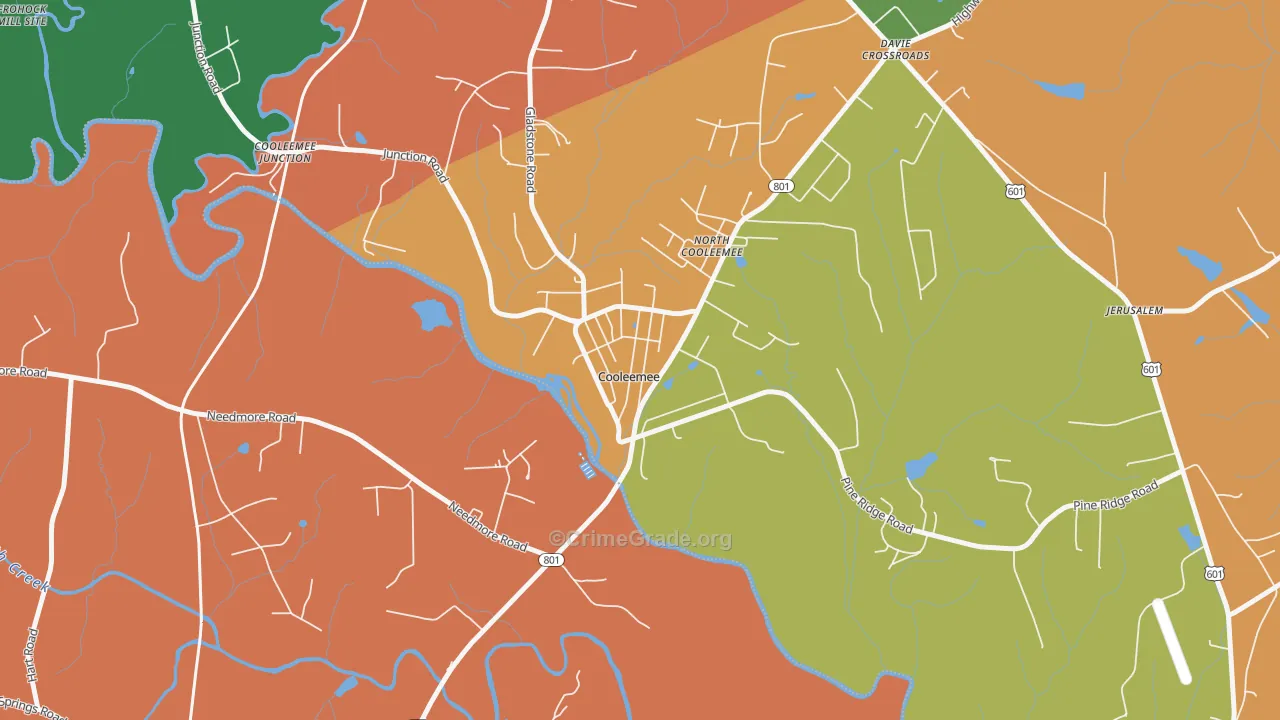 27014, NC Map of Theft Rates