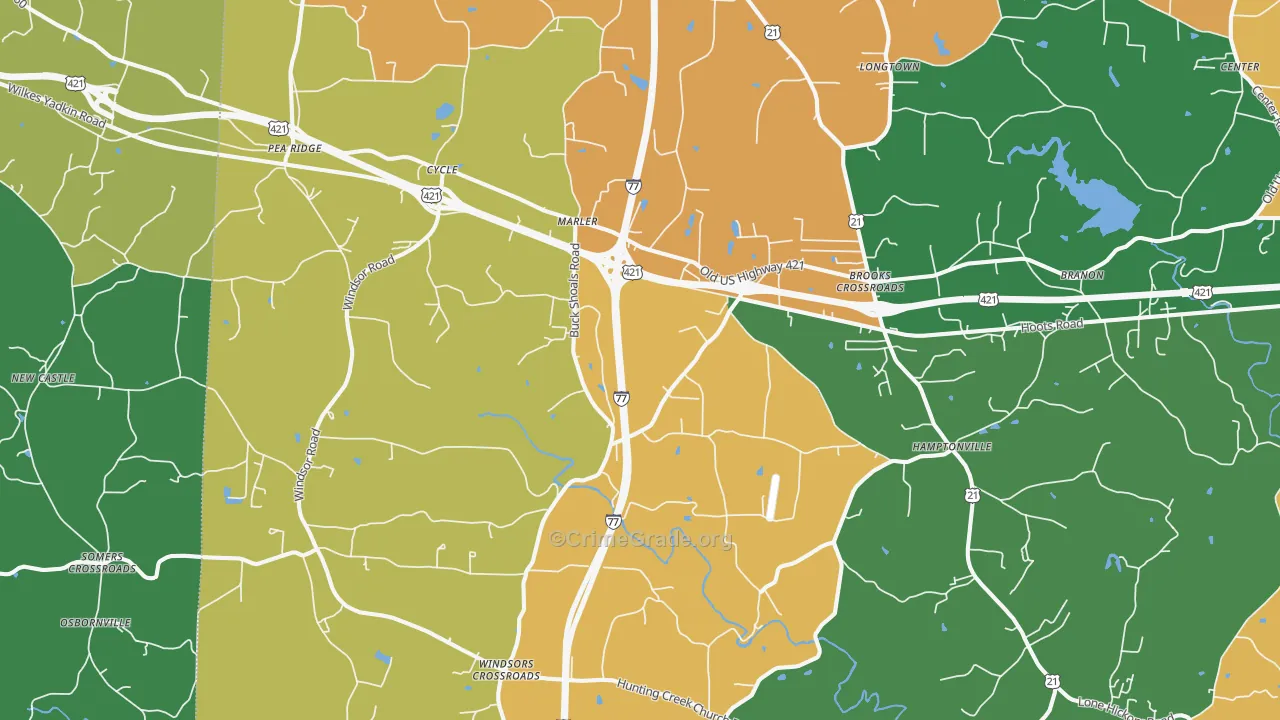 27020, NC Map of Theft Rates