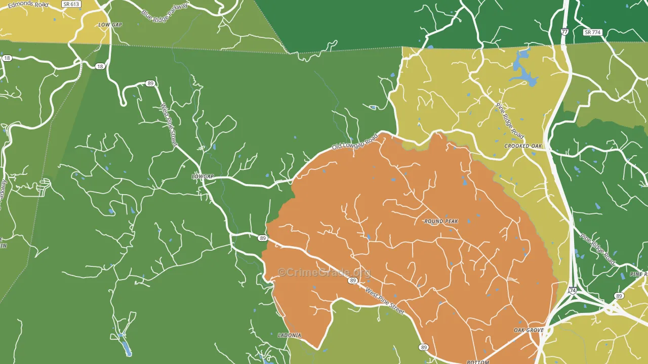 27024, NC Map of Theft Rates