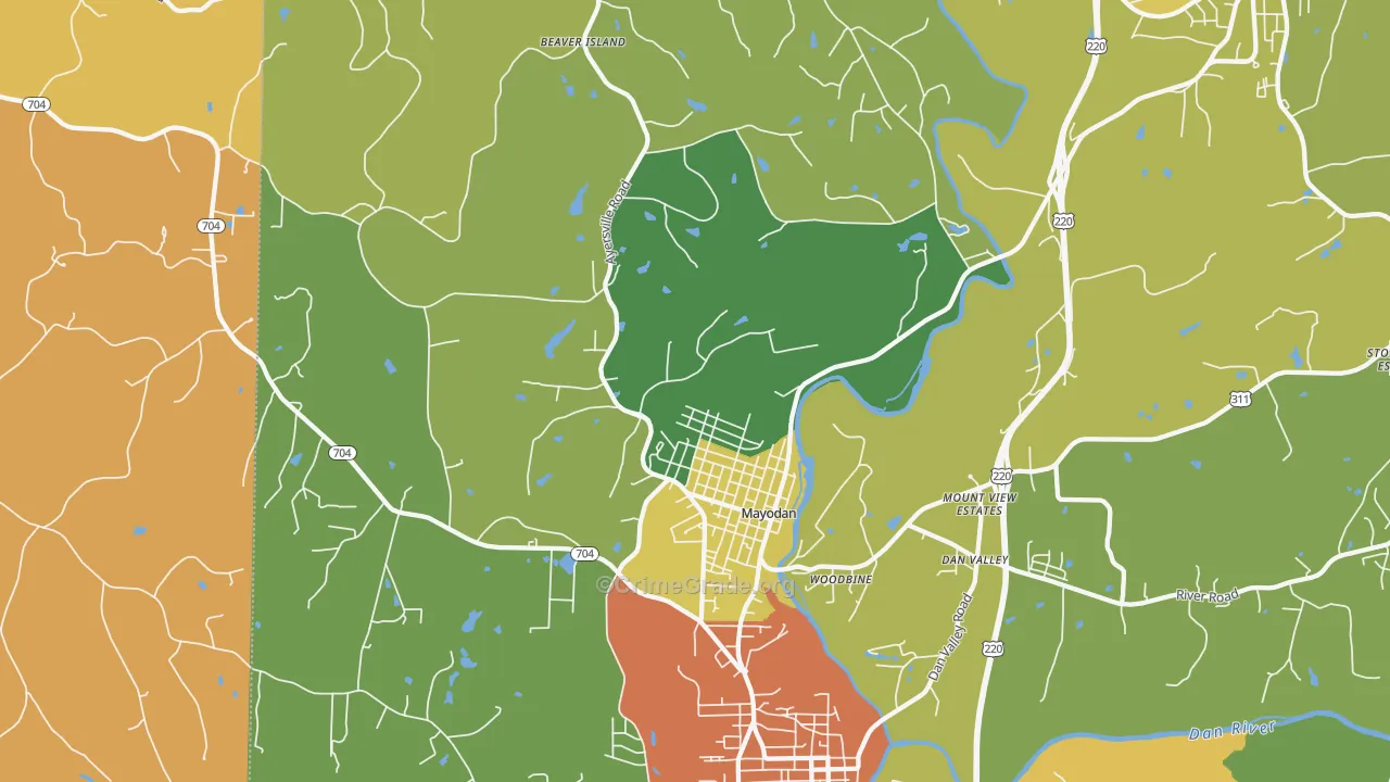27027, NC Map of Theft Rates