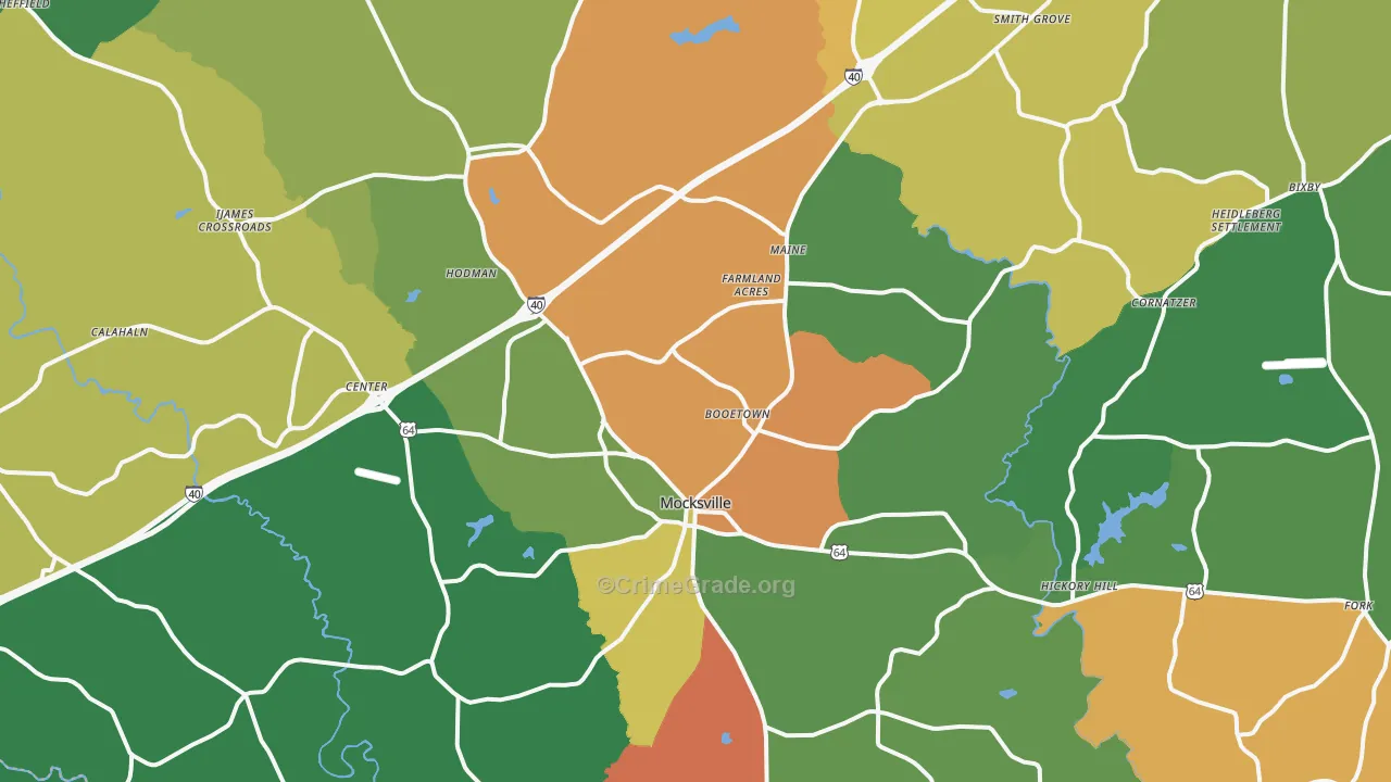 27028, NC Map of Theft Rates