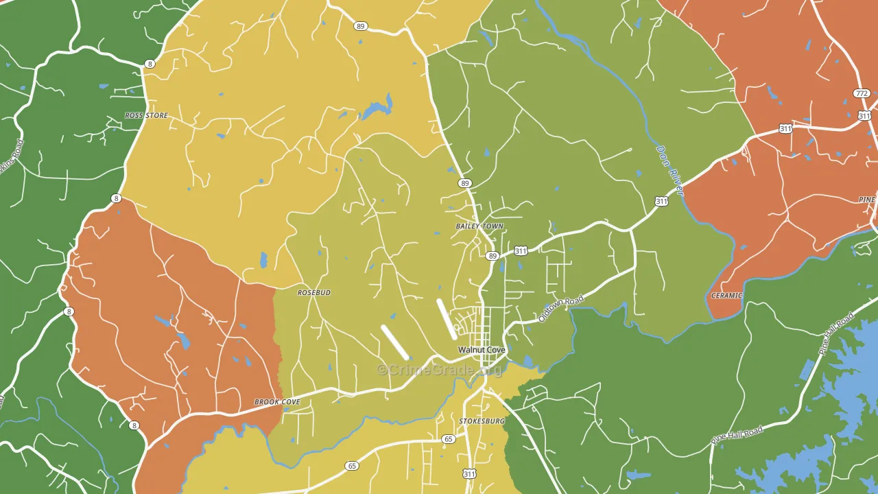 27052, NC Map of Theft Rates