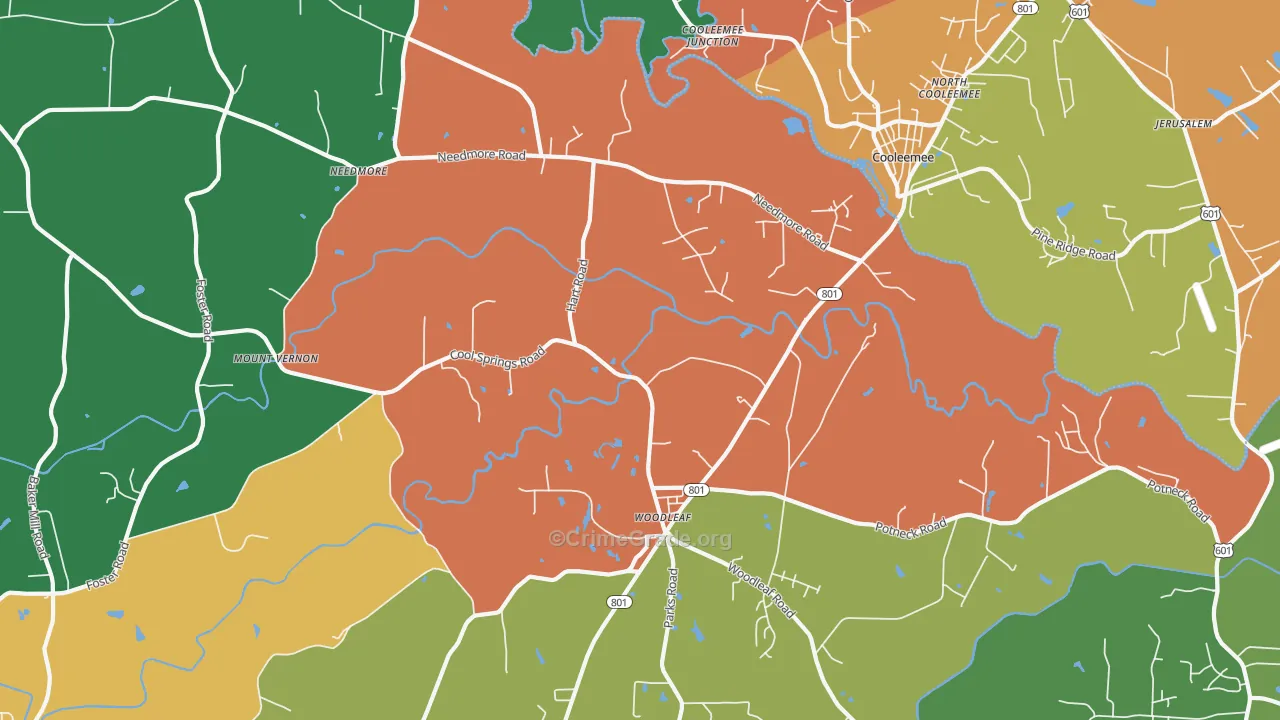 27054, NC Map of Theft Rates